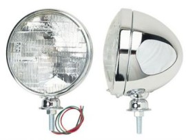 Chrome Dietz Type Headlights, Standard Bulb