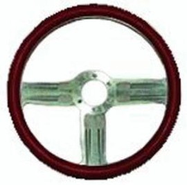 Chrome Aluminum 3-Slot Style Steering Wheel