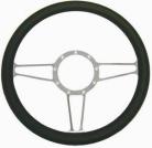 Chrome Aluminum Vintage Style Steering Wheel