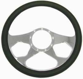 Chrome Aluminum Revolution Steering Wheel