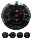 5 Piece black programmable gauge set