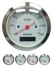 5 Piece white programmable gauge set